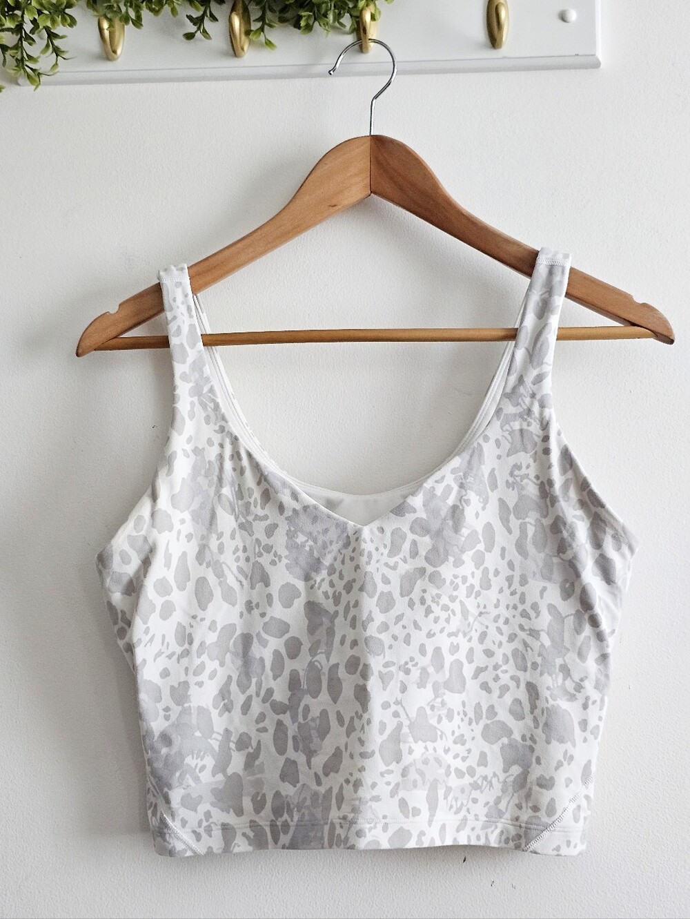 Lululemon Align Longline Bra Cheetah Camo Antique White Multi Size 12